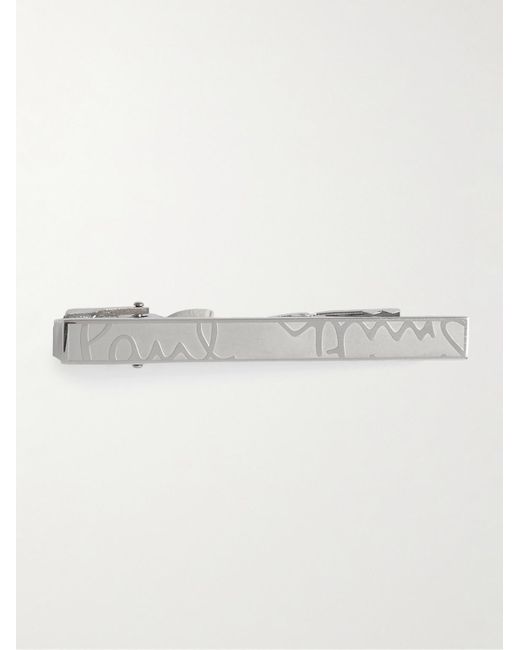 Paul Smith Natural Brushed Silver-tone Tie Bar for men