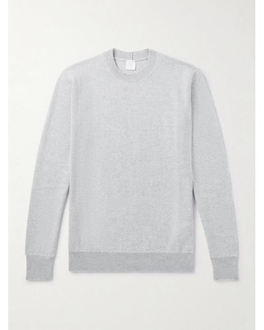 Eleventy White Slim-Fit Wool Sweater for men