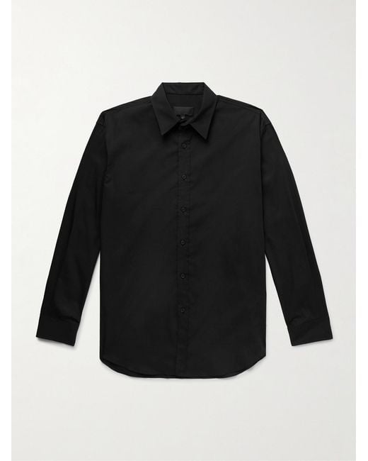 Nili Lotan Black Finn Cotton-Poplin Shirt for men