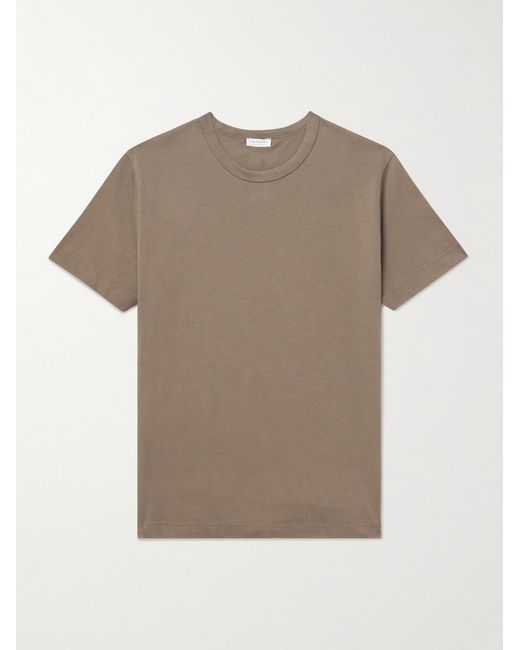Sunspel Gray Supima Cotton-jersey T-shirt for men
