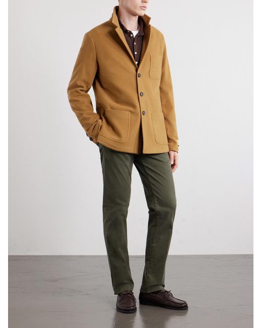 Massimo Alba Natural Baglietto Virgin Wool Overshirt for men