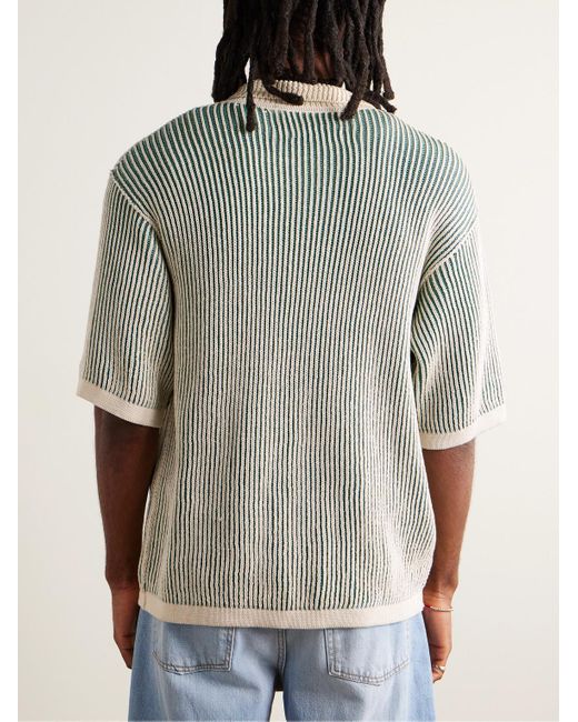 Corridor NYC Gray Plated Ribbed Cotton Shirt for men