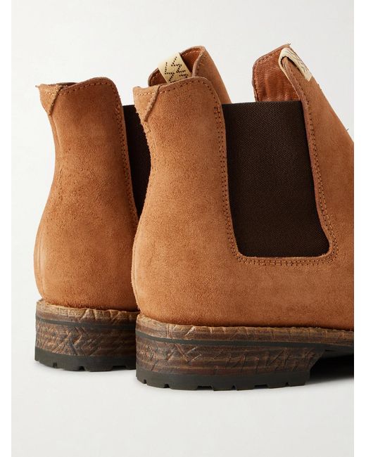 Visvim Brown Gornergrat Mid-Folk Suede Chelsea Boots for men