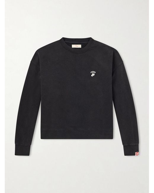 CHERRY LA Blue Western Athletic Logo-embroidered Cotton-fleece Sweatshirt for men