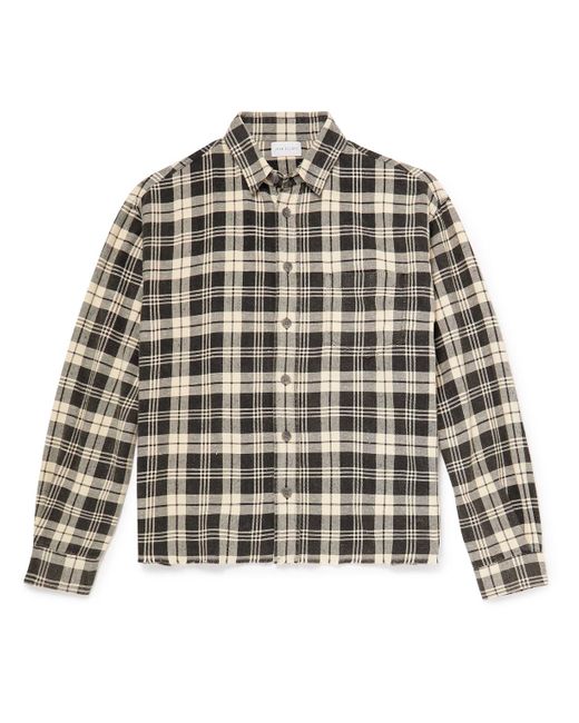 John Elliott Hemi Frayed Checked Cotton-flannel Shirt in Gray for Men ...