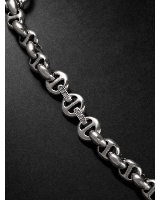 Hoorsenbuhs Open-LinkTM Portemonnaie-Kette aus Sterlingsilber mit Diamanten in Black für Herren
