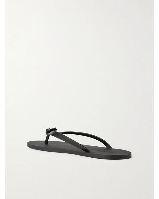 Saint Laurent Black San Maine Logo-print Leather Sandals for men