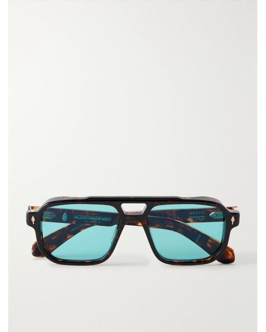 Jacques Marie Mage Green Evans Aviator-style Acetate Sunglasses for men