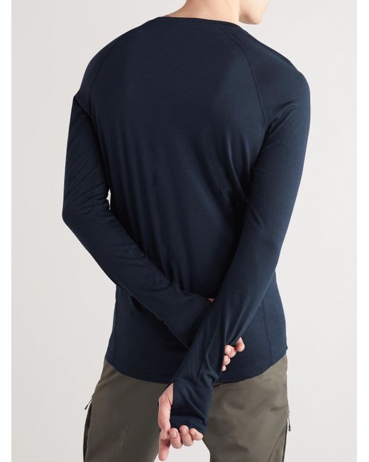 houdini Blue Desoli Merino Wool Base Layer for men