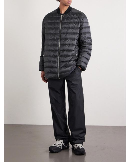Rick Owens Black Moncler Quilted Padded Shell Down Jacket for men