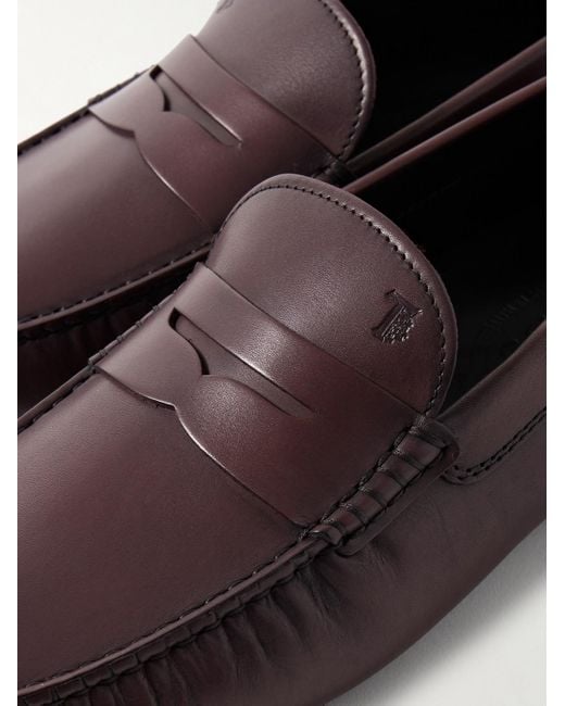 Tod's Gommino Mokassins aus Leder mit Logoprägung in Red für Herren