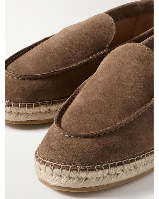 Mr P. Brown Suede Espadrilles for men
