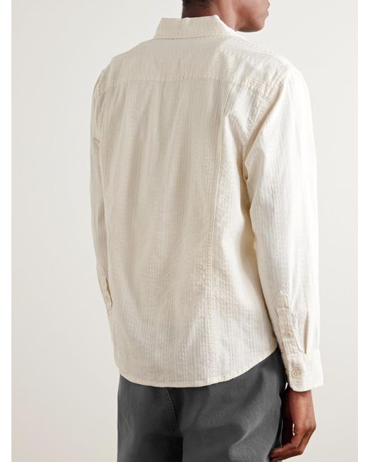 Corridor NYC Natural Embroidered Cotton-blend Shirt for men