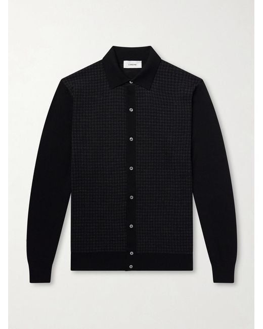Lardini Blue Fresco Wool Cardigan for men