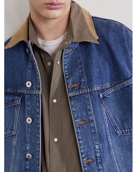 Visvim Natural Four Corners Logo-Embroidered Canvas Western Shirt for men