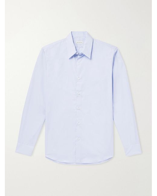 Dries Van Noten Blue Curles Cotton-poplin Shirt for men