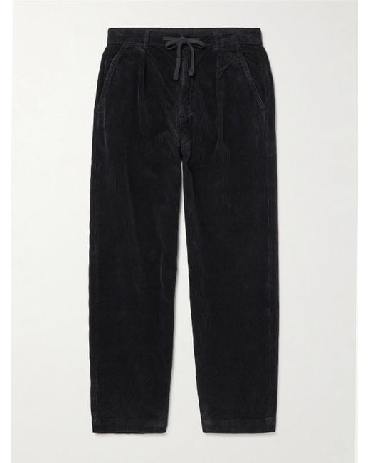 Polo Ralph Lauren Easy gerade geschnittene Hose aus Baumwollcord mit Kordelzugbund in Black für Herren