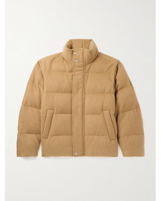 Loro Piana Natural Giulio Quilted Storm System Cashmere Down Jacket for men