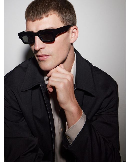 Oliver Peoples Blue Jil Sander Edition 6 Square-Frame Acetate Sunglasses for men
