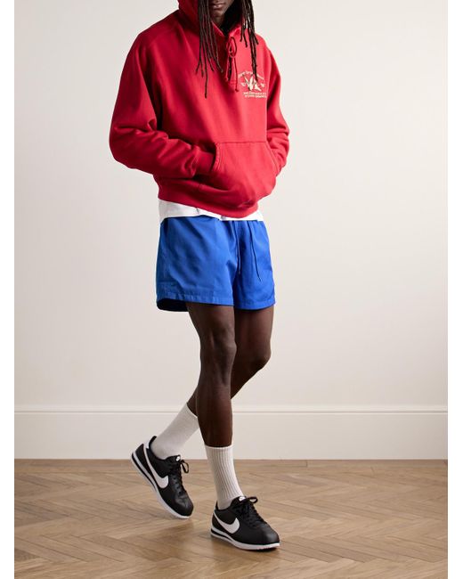 Nike Blue Club Flow Straight-leg Shell Drawstring Shorts for men