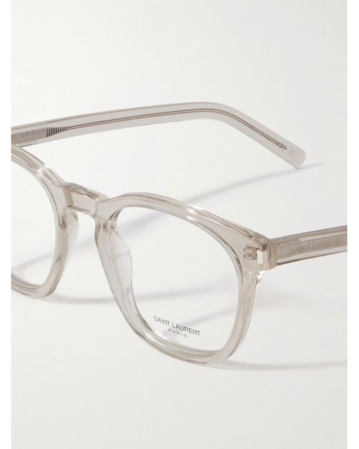 Saint Laurent Natural Round-Frame Recycled-Acetate Optical Lenses for men