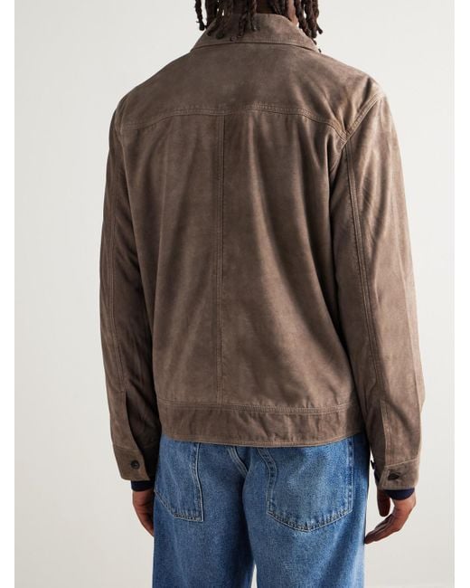 Rag & Bone Brown Suede Trucker Jacket for men