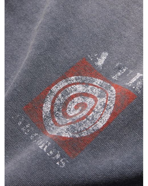 GALLERY DEPT. Gray 40-Year Printed Distressed Cotton-Jersey T-Shirt for men