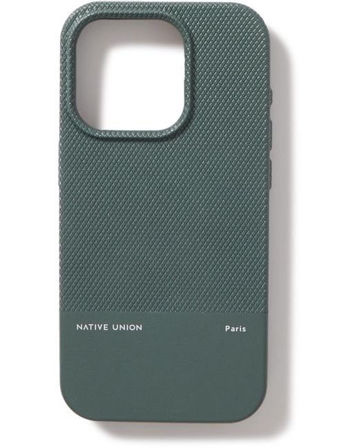 Native Union Green (re)classic Faux Leather Iphone 15 Pro Phone Case for men