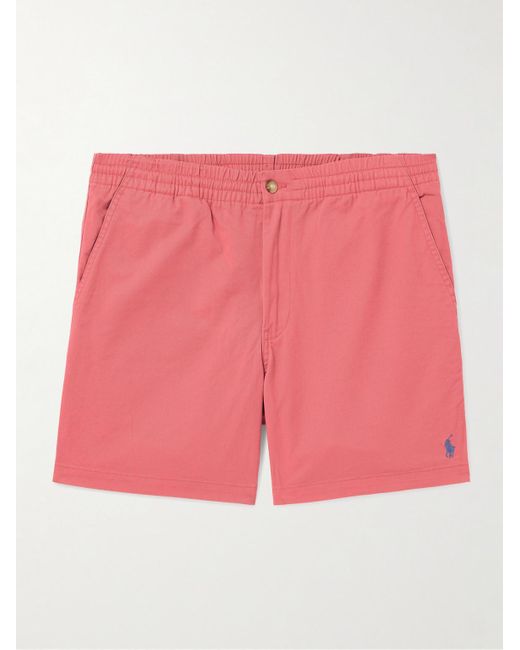 Polo Ralph Lauren Pink Straight-Leg Cotton-Blend Twill Bermuda Shorts for men