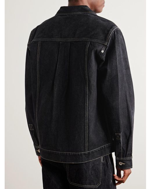 Folk Black Meyer Denim Jacket for men