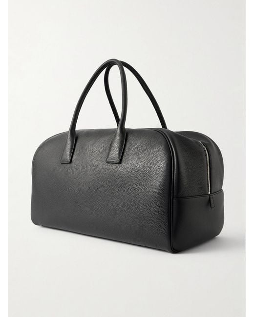 Saint Laurent Black Full-grain Leather Duffle Bag for men