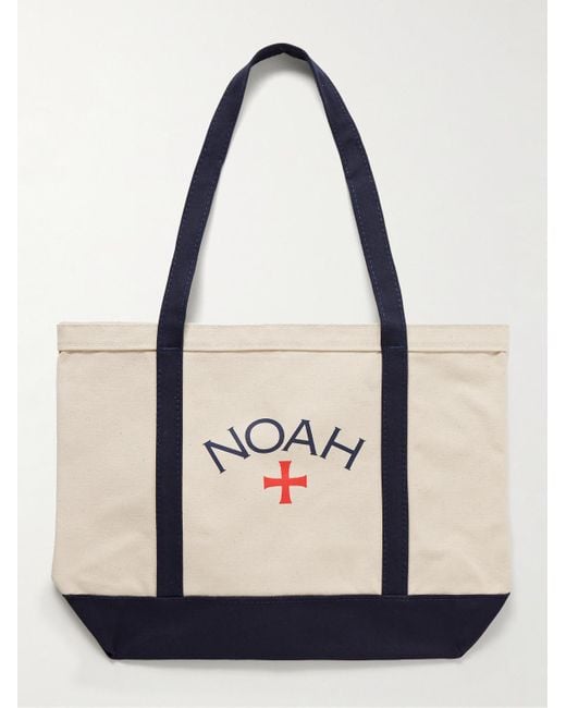 Noah NYC Core Tote aus Baumwoll-Canvas mit Logoprint in Natural für Herren