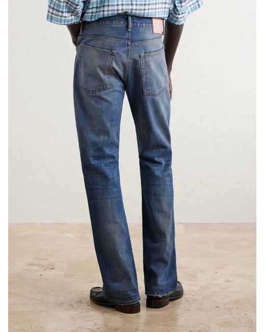 Acne Blue Straight-Leg Cotton Jeans for men