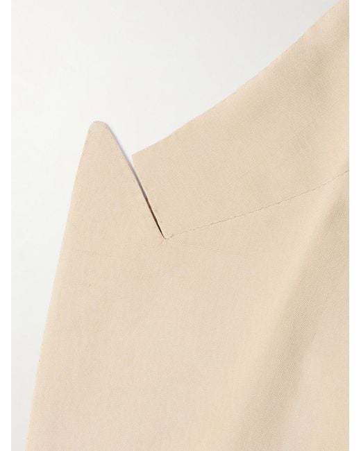 Ralph Lauren Natural Slim-Fit Double-Breasted Silk-Shantung Suit for men
