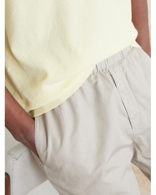 Boglioli White Straight-Leg Cotton-Blend Twill Shorts for men