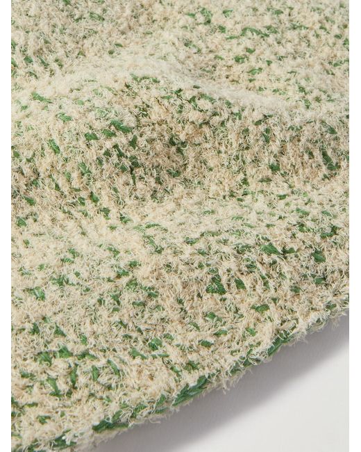 Alanui Green Cotton-Blend Beanie