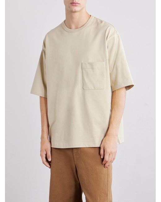 Lemaire Natural Cotton Jersey T-Shirt for men