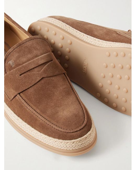 Tod's Suede Espadrilles in Brown für Herren