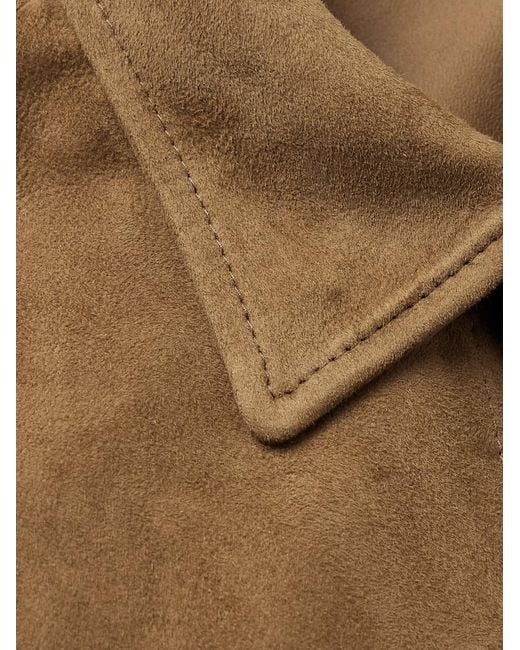 Sid Mashburn Natural Suede Overshirt for men