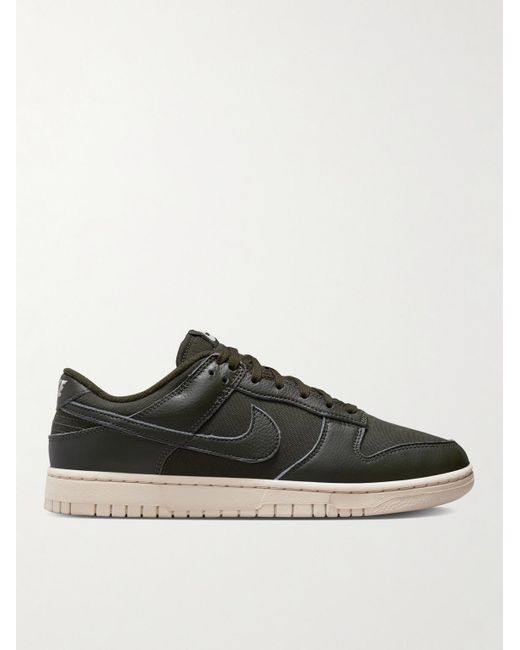 Nike Black Dunk Low Retro Prm Nbhd Leather-trimmed Canvas Sneakers for men