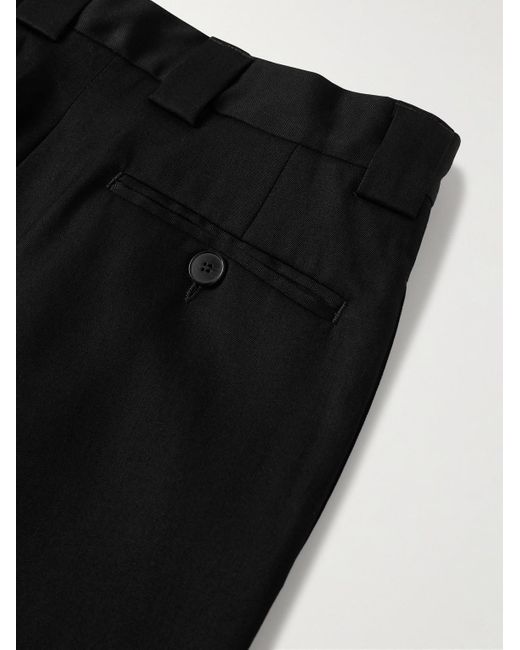 Enfants Riches Deprimes Black Boiler Room Wide-Leg Pleated Virgin Wool-Gabardine Trousers for men