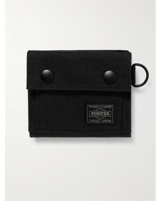 Porter-Yoshida and Co Black Smoky Cordura® Duck Canvas Billfold Wallet for men