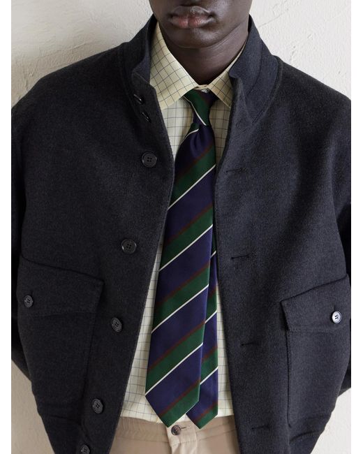 Dunhill Blue Cashmere And Wool-Blend Bomber Jacket for men