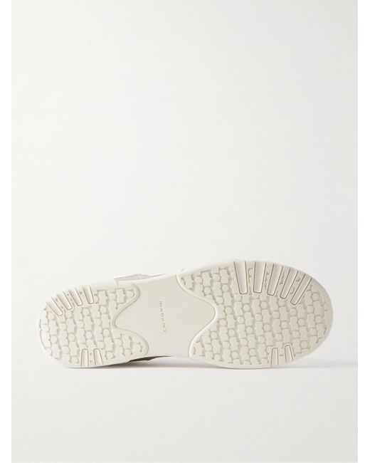 Isabel Marant Emreeh Sneakers aus Leder mit Velourslederbesatz in Distressed-Optik in White für Herren