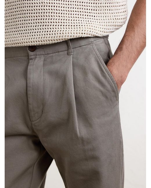 Mr P. Gray Daniel Tapered Pleated Cotton-Canvas Trousers for men
