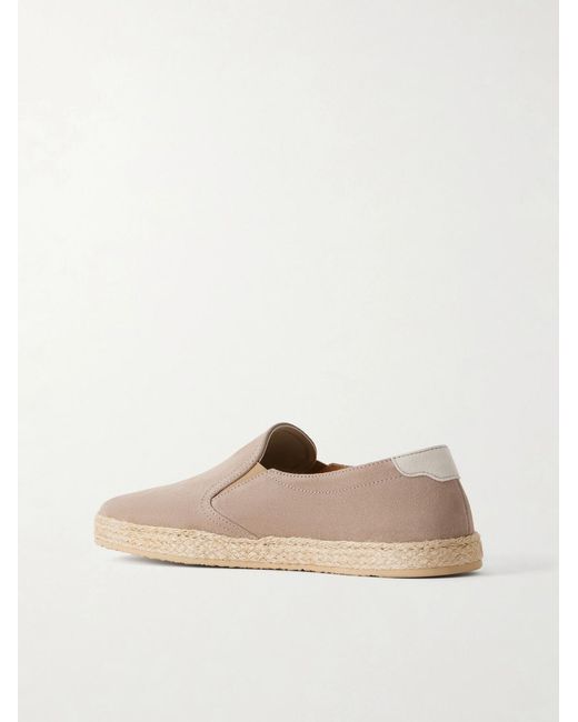 Brunello Cucinelli White Suede Espadrilles for men