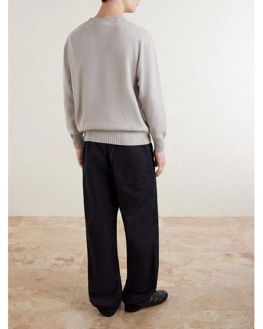 Margaret Howell Blue Mhl. Wide-leg Cotton-twill Trousers for men