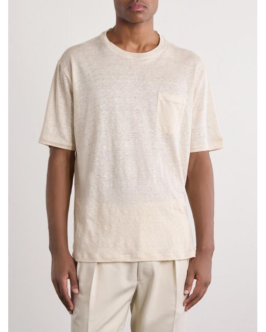 Ralph Lauren Natural Linen-Jersey T-Shirt for men