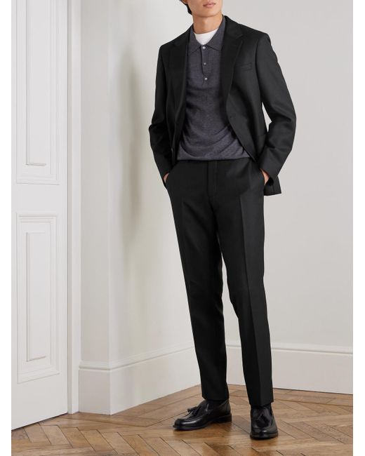Mr P. Black Slim-Fit Wool Suit Jacket for men