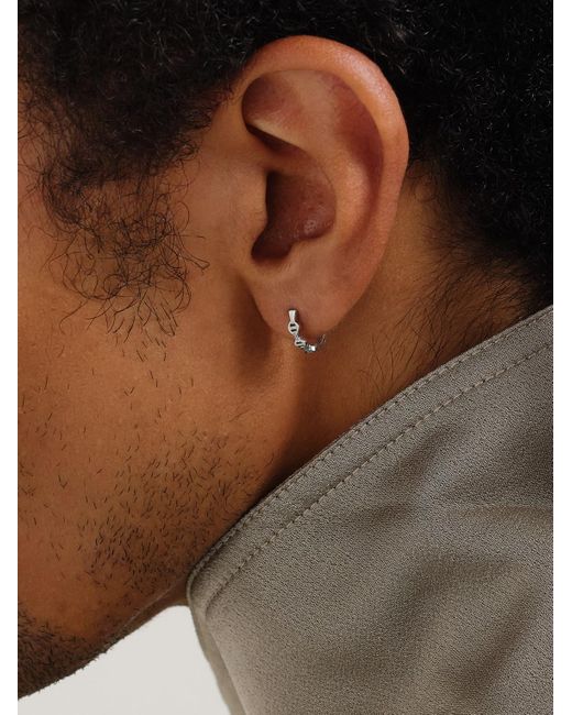 Hoorsenbuhs Black 18-Karat Diamond Single Hoop Earring for men